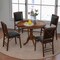 Costway Rustic Dining Table Wooden Dining Table with Round Tabletop & Curved Trestle Legs Natural/Walnut/Black/White/White&Walnut/White&Natural